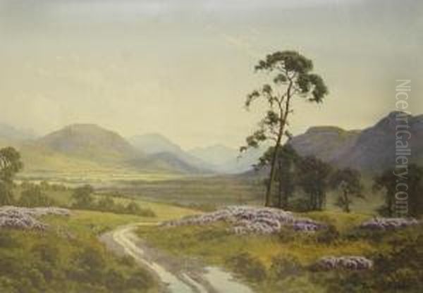 'the Grampians (from Near Boat Ofgarten) Oil Painting by Edward Horace Thompson