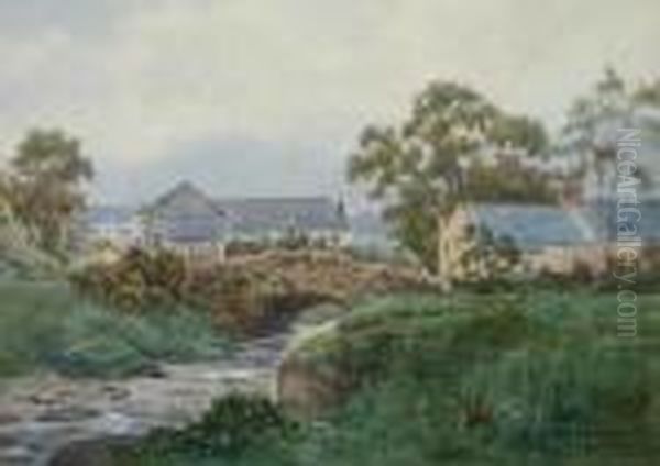 View Ofbraithwaite Village Oil Painting by Edward Horace Thompson