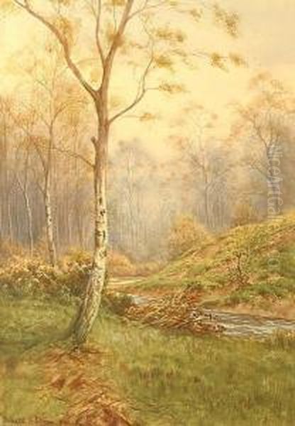 A Quiet Evening; Autumn. Oil Painting by Edward Horace Thompson