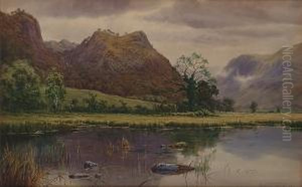 A Lake District Landscape. Oil Painting by Edward Horace Thompson