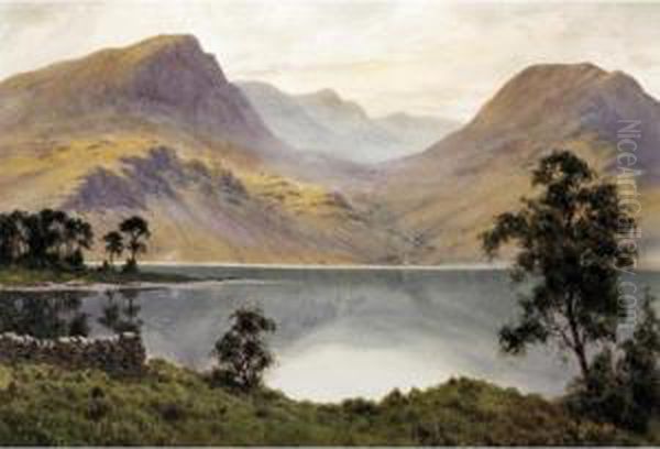 A Highland Loch Oil Painting by Edward Horace Thompson