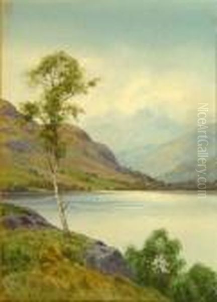 A Summer Morning Loch Lubnaig Oil Painting by Edward Horace Thompson