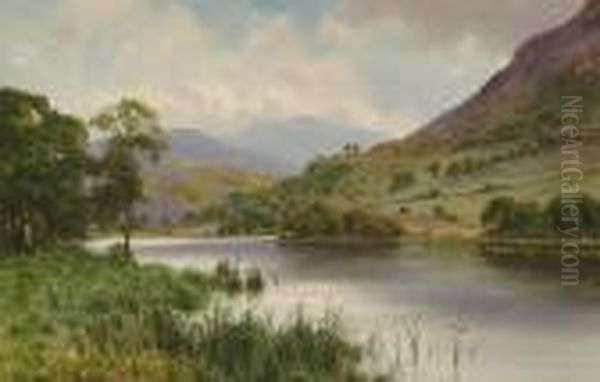 When The Light Is Veiled, Rydal Water Oil Painting by Edward Horace Thompson