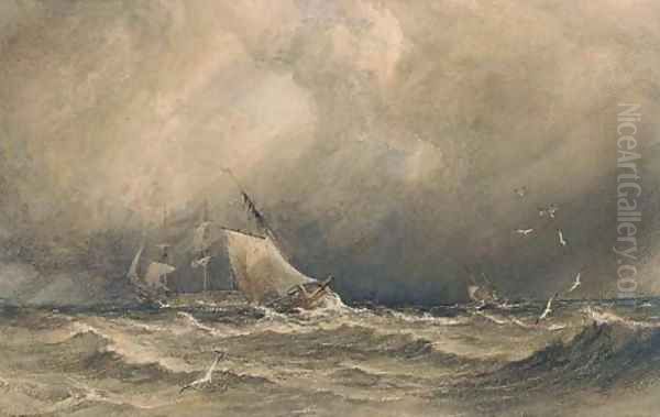 Sea piece Oil Painting by Anthony Vandyke Copley Fielding