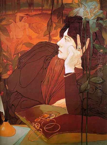 The Voice of Evil 1895 Oil Painting by Georges de Feure