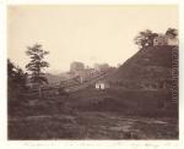 Hauptquartier Und Stadtmauer Mit Der Ung Bhing La-u-bibliothek In Shanghai Oil Painting by John Thomson