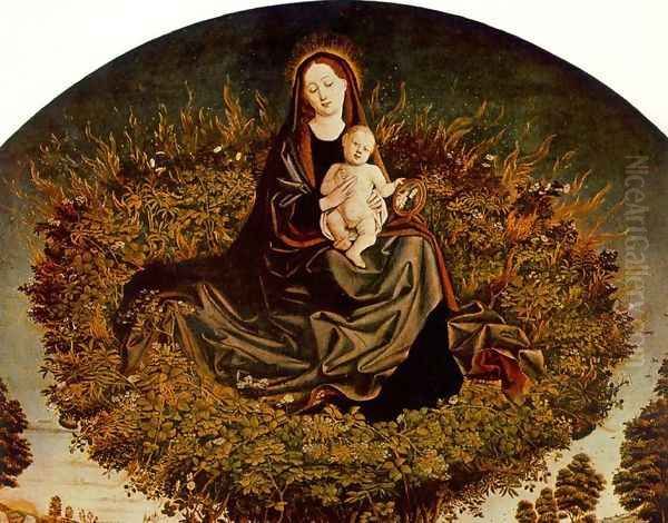 The Burning Bush (detail) 1476 Oil Painting by Nicolas Froment