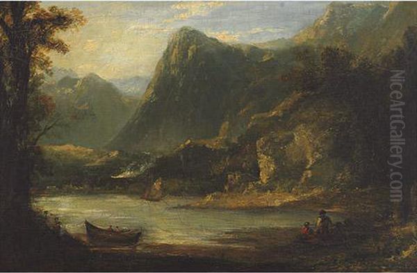 Loch Leven Oil Painting by John, Rev. Thomson Of Duddingston