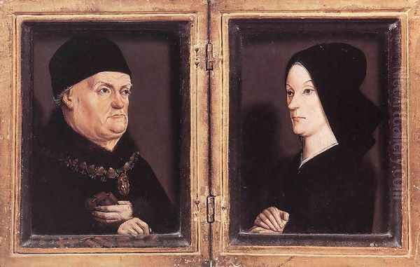 Matheron Diptych 1474 Oil Painting by Nicolas Froment