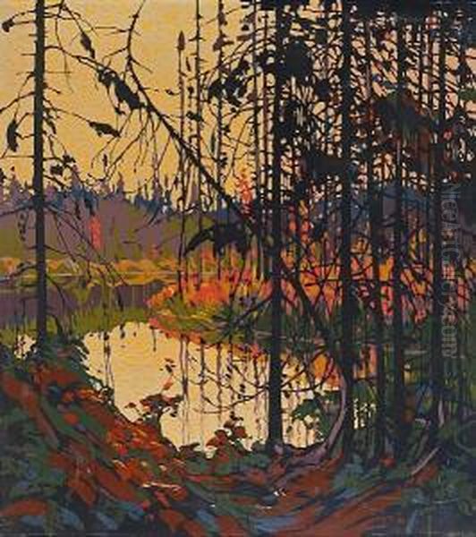 Northern River Oil Painting by Tom Thomson