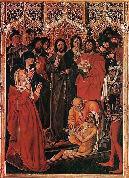 The Raising of Lazarus 1461 Oil Painting by Nicolas Froment