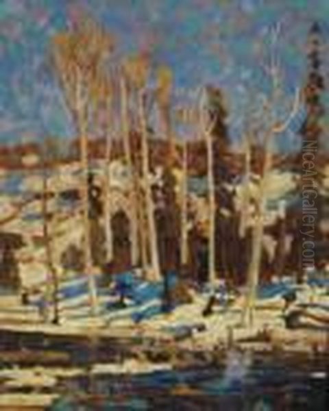 March Oil Painting by Tom Thomson