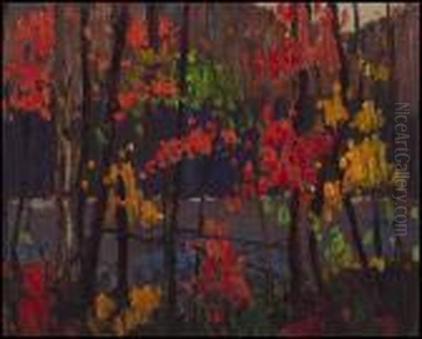 Autumn Tapestry Oil Painting by Tom Thomson