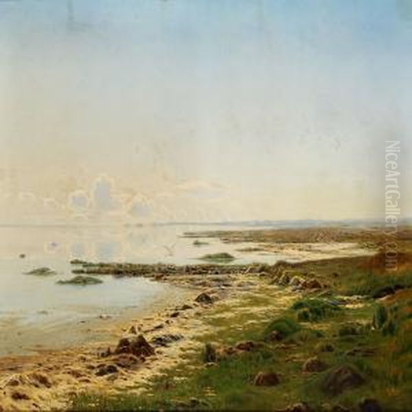 Coastal Scene Oil Painting by Anton Erik Ch. Thorenfeld