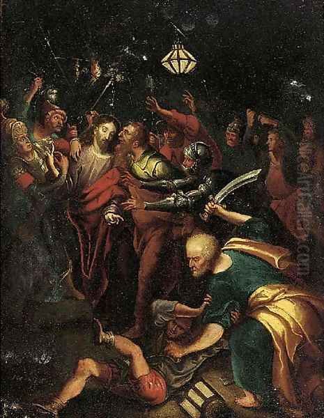 The Betrayal of Christ Oil Painting by Frans I Francken