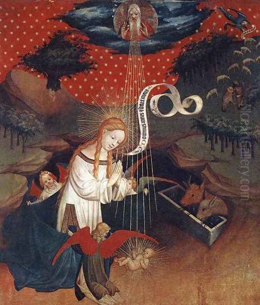 Birth of Jesus 1424 Oil Painting by Master Francke