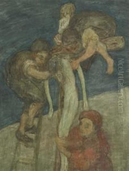 De Kruisafneming - The Descent From The Cross Oil Painting by Johann Thorn Prikker