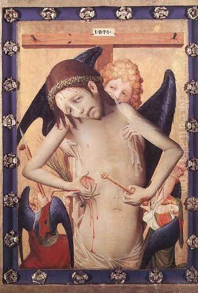 Vir Dolorum (Man of Sorrows) c. 1420 Oil Painting by Master Francke