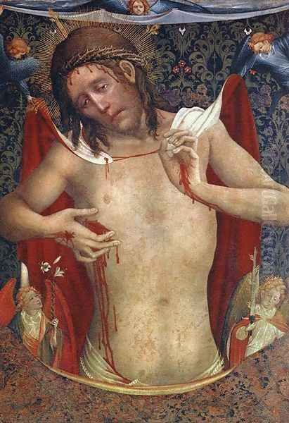 Vir Dolorum (Man of Sorrows) c. 1430 Oil Painting by Master Francke