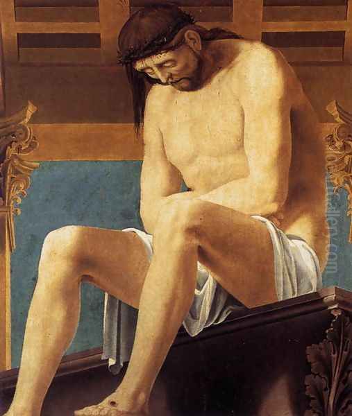 Christ Suffering 1510s Oil Painting by Pedro Fernandez