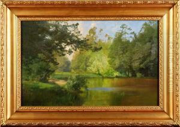 Vid An Oil Painting by Alfred Thorne