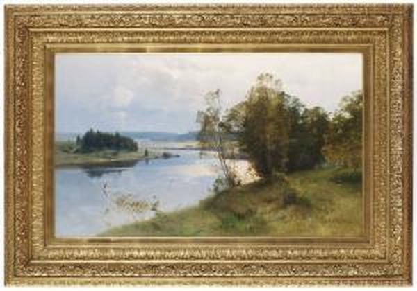 Hostlandskap Oil Painting by Alfred Thorne