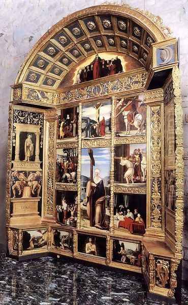 Retable of St Helen Oil Painting by Pedro Fernandez