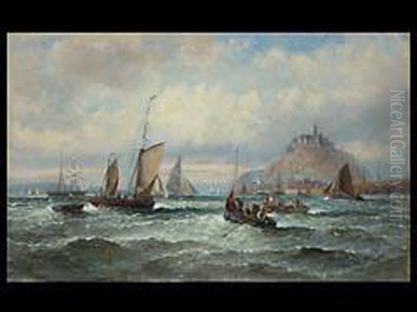 Die Mounts Bay-cornwall England Oil Painting by Charles Thorneley