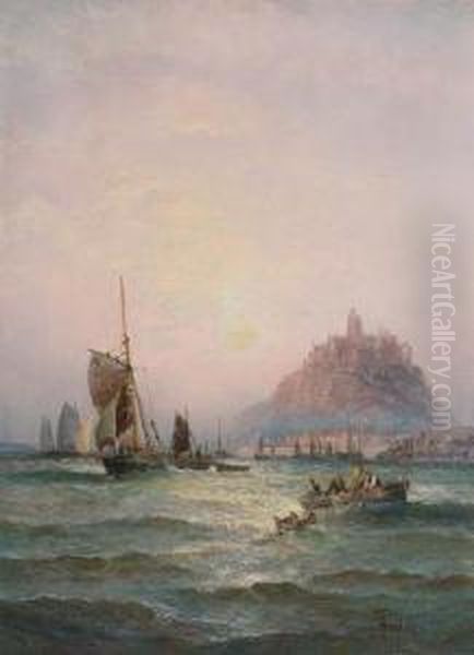 Mounts Bay And St Michael's Mount by Hubert Thornley