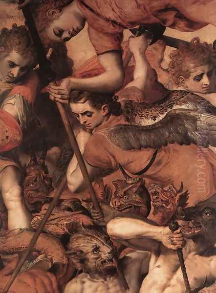 The Fall Of The Rebellious Angels (detail) Oil Painting by Frans, the elder Floris