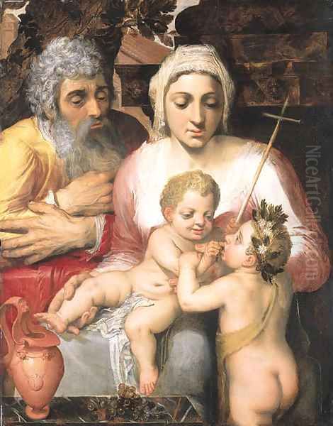 The Holy Family with Saint John the Baptist by Frans, the elder Floris