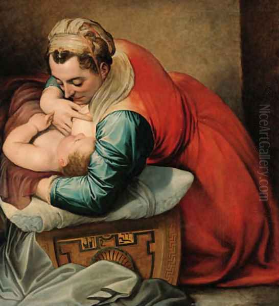 Moses being nursed by his mother Oil Painting by Frans, the elder Floris