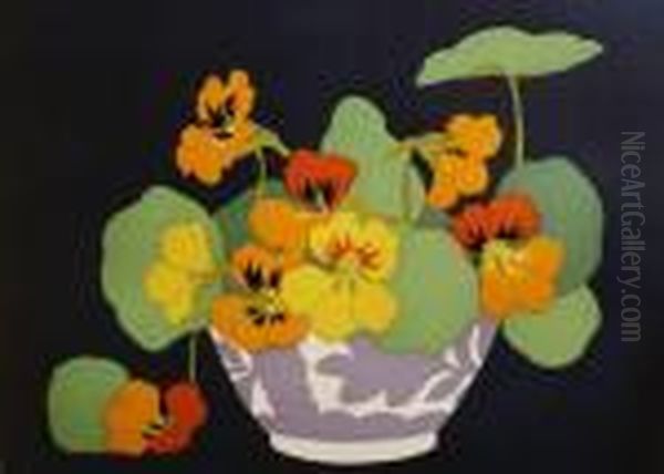 Nasturtiums Oil Painting by John Hall Thorpe