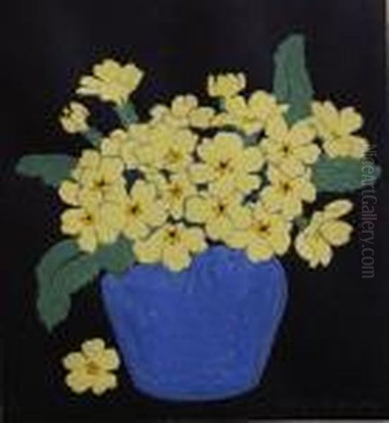 Primroses Oil Painting by John Hall Thorpe