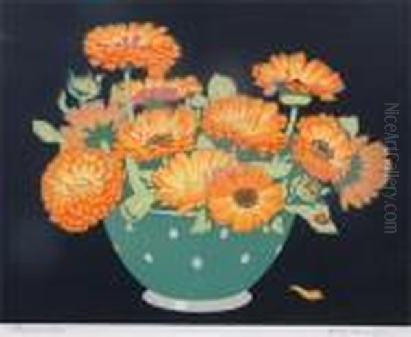 Marigolds Oil Painting by John Hall Thorpe