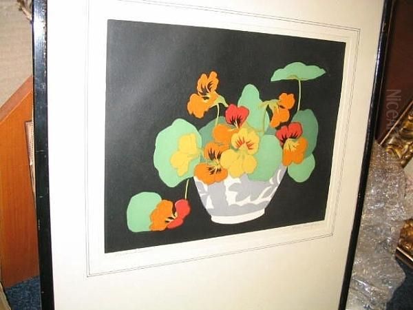 Nasturtiums Oil Painting by John Hall Thorpe