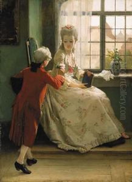 The Young Suitor Oil Painting by Friedrich Paul Thumann