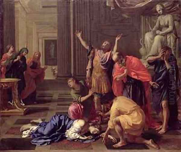 The Death of Lucretia Oil Painting by Bertholet Flemal