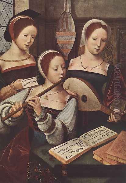 Concert of Women 1530-40 Oil Painting by Master of Female Half-Figures