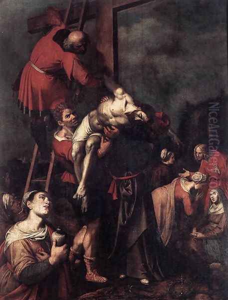 Descent from the Cross 1580s Oil Painting by Ambrosius Francken