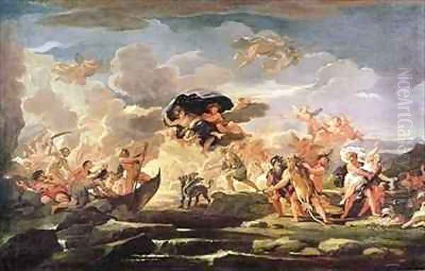 The Rape of Europa Oil Painting by Giovanni Domenico Ferretti