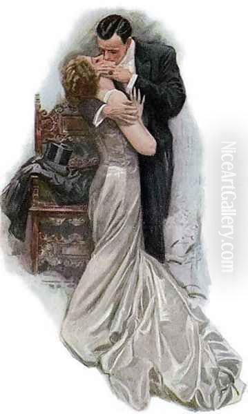 The Kiss Oil Painting by Harrison Fisher