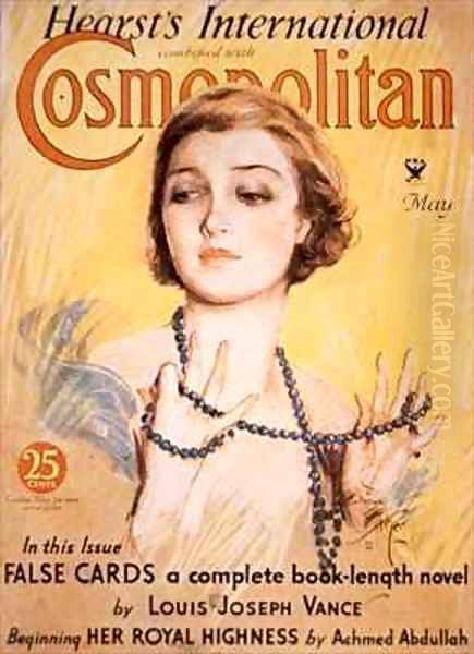 Front cover of Cosmopolitan magazine Oil Painting by Harrison Fisher