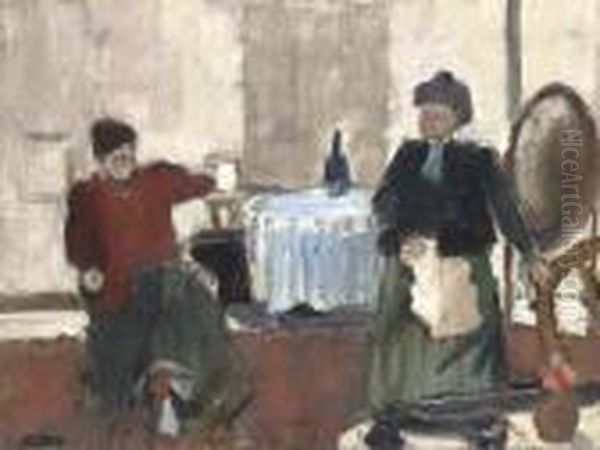 Refreshment Oil Painting by Geoffrey Tibble