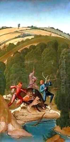 Scene from the Legend of St Leopold 2 Oil Painting by Rueland the Younger Frueauf