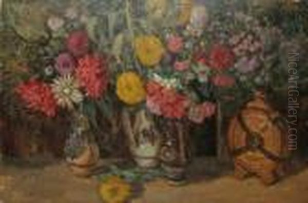 Vase Cu Flori Oil Painting by Erno Tibor