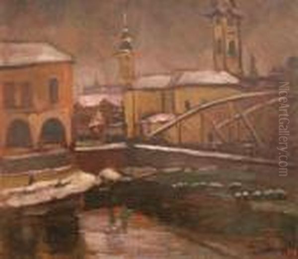 Oradea Oil Painting by Erno Tibor