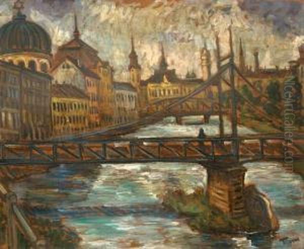 Oradea Oil Painting by Erno Tibor