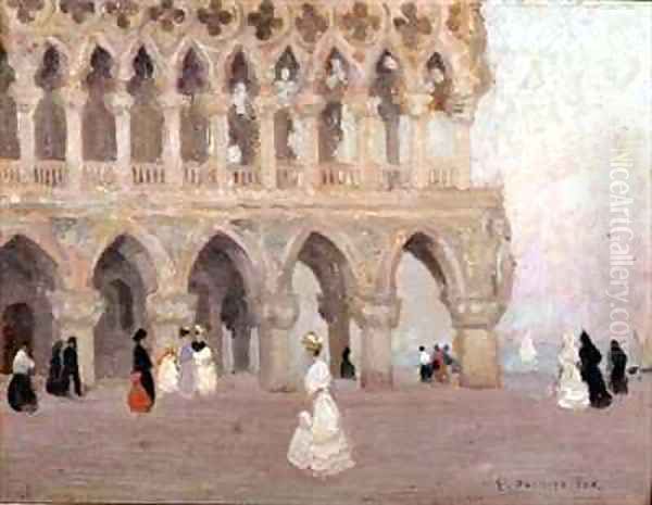 The Doges Palace Venice Oil Painting by Emanuel Phillips Fox