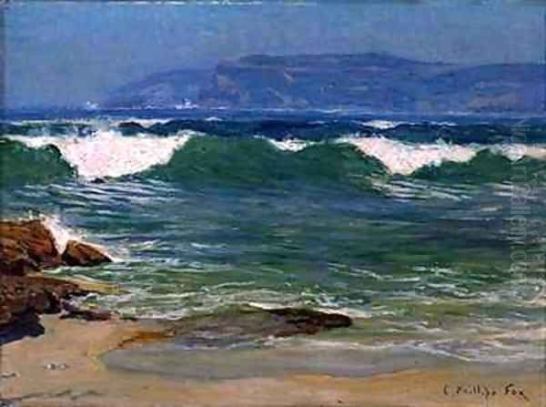 Green Wave Manly Oil Painting by Emanuel Phillips Fox